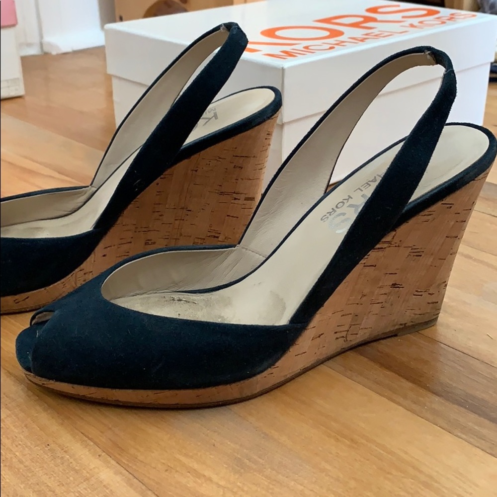 Michael Kors cork wedges